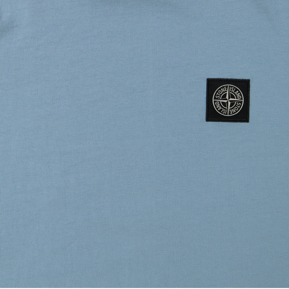 Stone Island Kinder Jongens T-Shirt In Licht Blauw