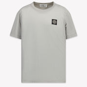 Stone Island Kinder Jongens T-Shirt In Grijs