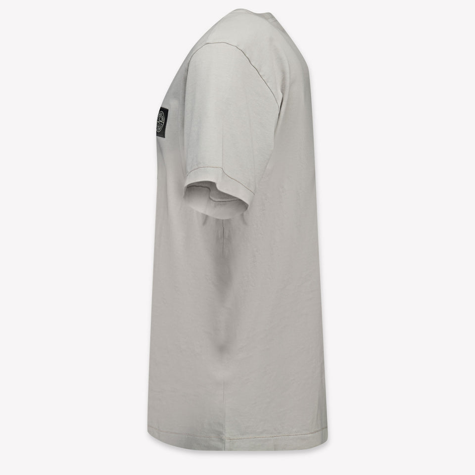 Stone Island Kinder Jongens T-Shirt In Grijs