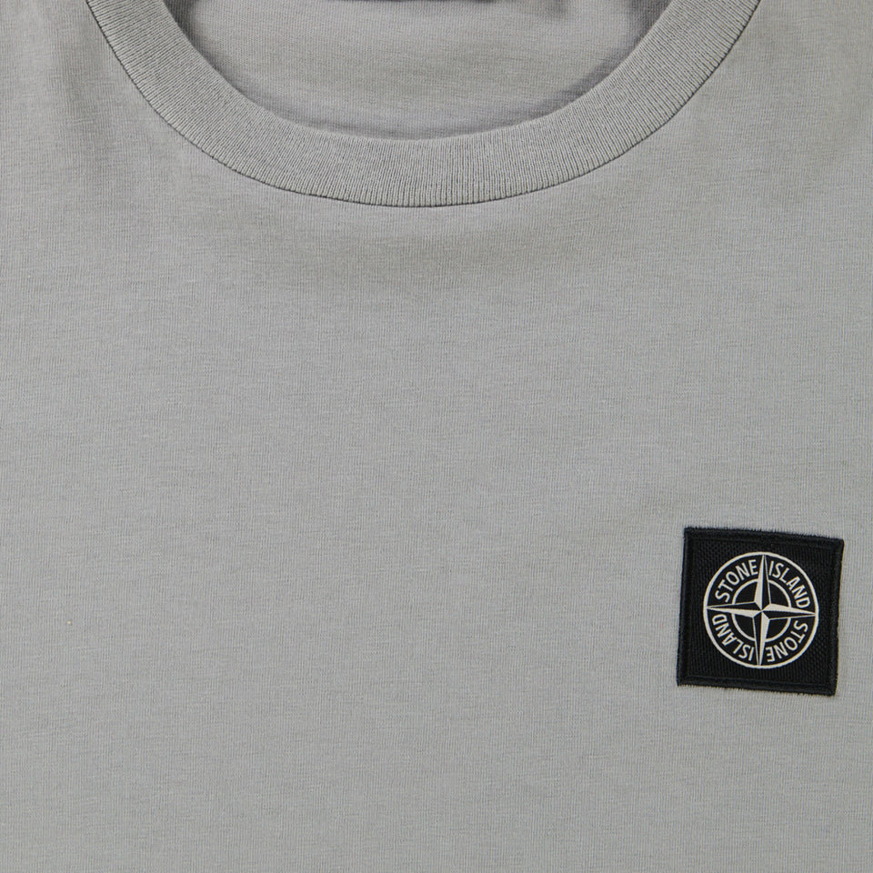 Stone Island Kinder Jongens T-Shirt In Grijs