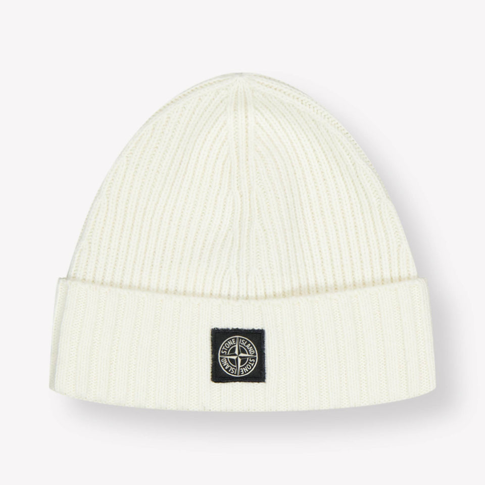 Stone Island Kids Boys Hat Offwhite