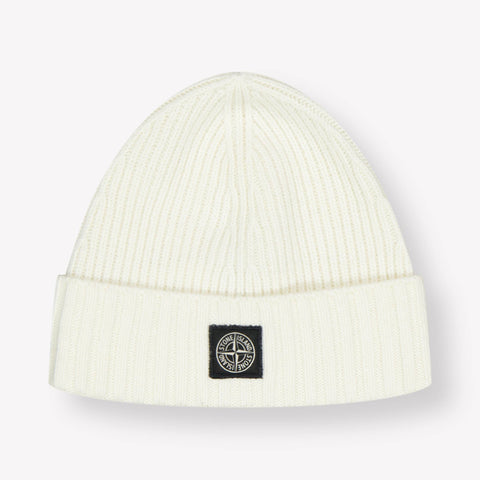 Stone Island Kids Boys Hat Offwhite