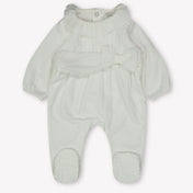 First Baby Meisjes Boxpakje In Off White
