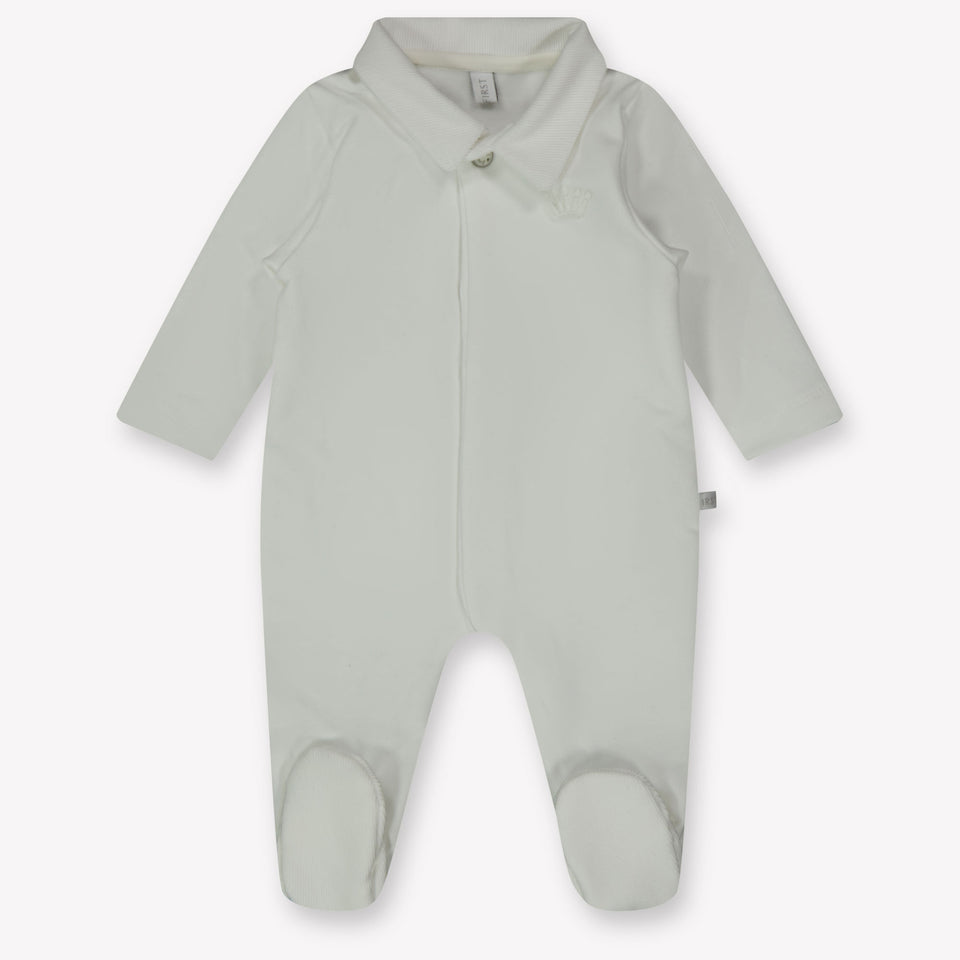 First Baby Unisex Playsuit  Offwhite