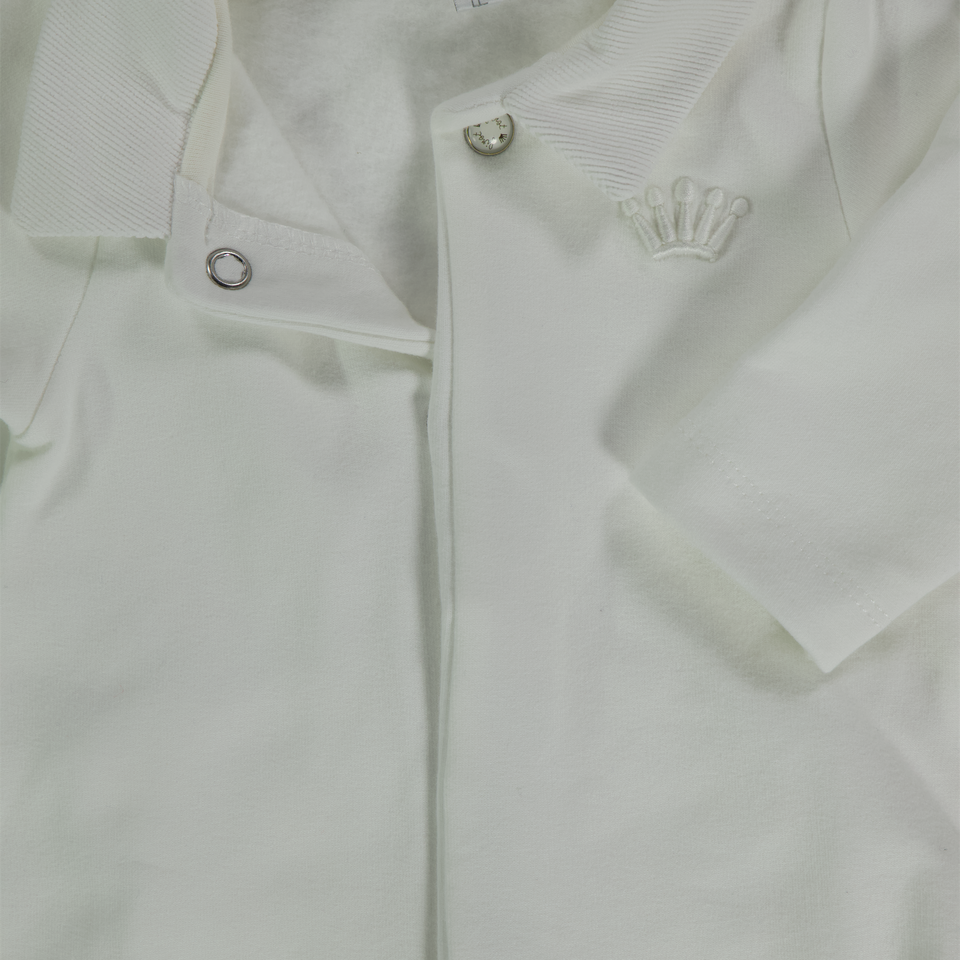 First Baby Unisex Playsuit  Offwhite