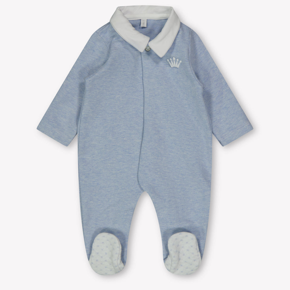 First Baby Boys Playsuit  Light Blue