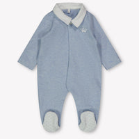 First Baby Boys Playsuit  Light Blue