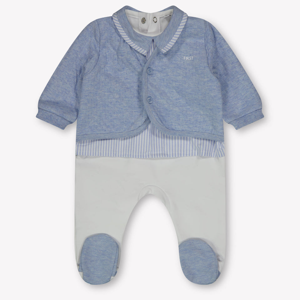First Baby Jongens Boxpakje In Licht Blauw