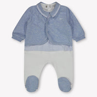 First Baby Boys Playsuit  Light Blue