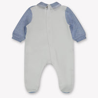 First Baby Boys Playsuit  Light Blue