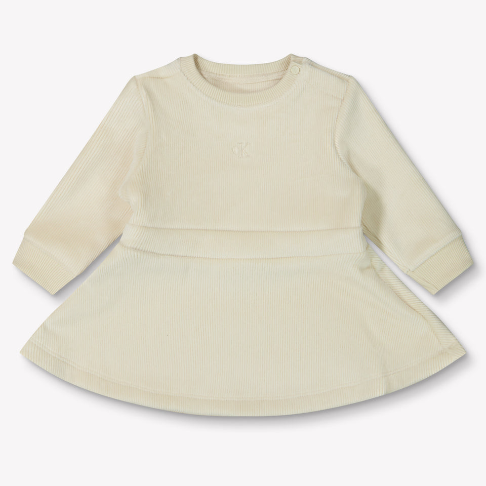 Calvin Klein Baby Girls Dress  Ecru