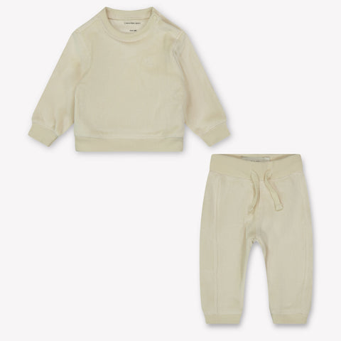 Calvin Klein Baby Unisex Tracksuit  Ecru