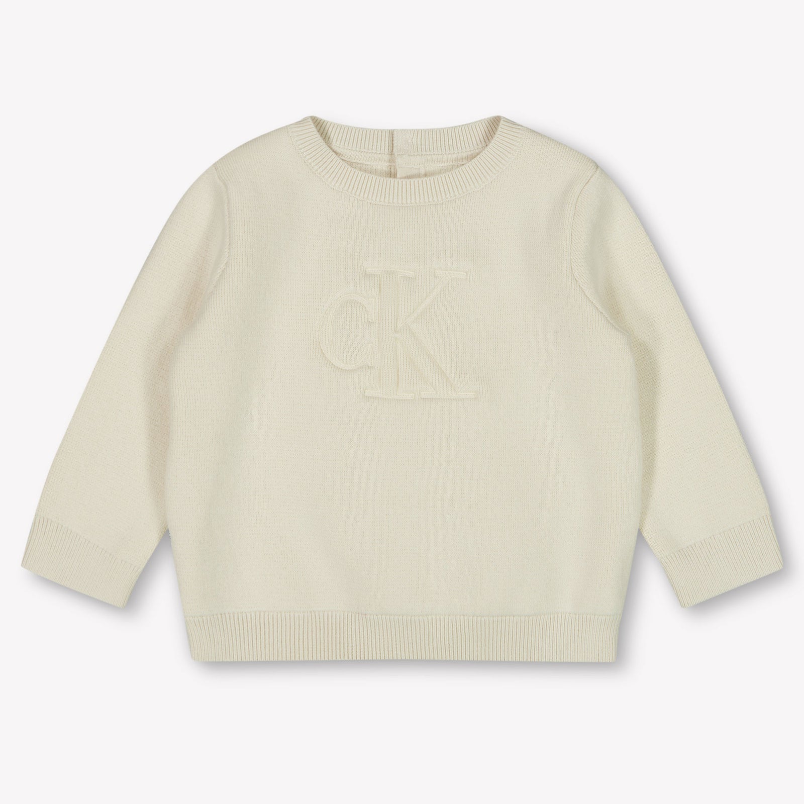 Calvin Klein Baby Unisex Sweater  Ecru