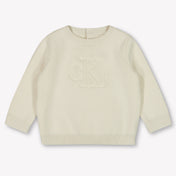 Calvin Klein Baby Unisex Sweater  Ecru