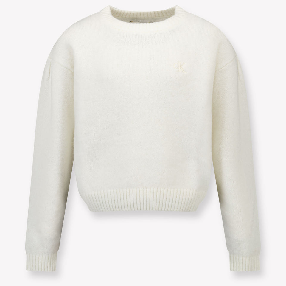 Calvin Klein Kids Girls Sweater Offwhite