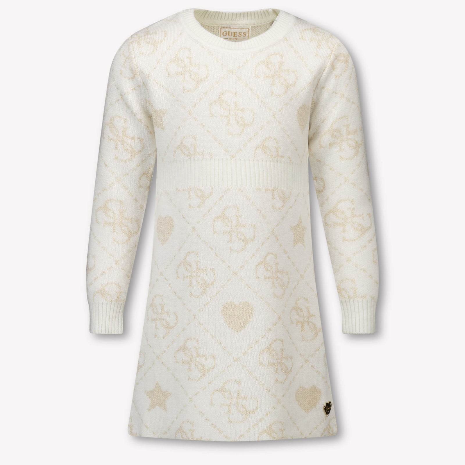 Guess Kinder Meisjes Jurk In Off White