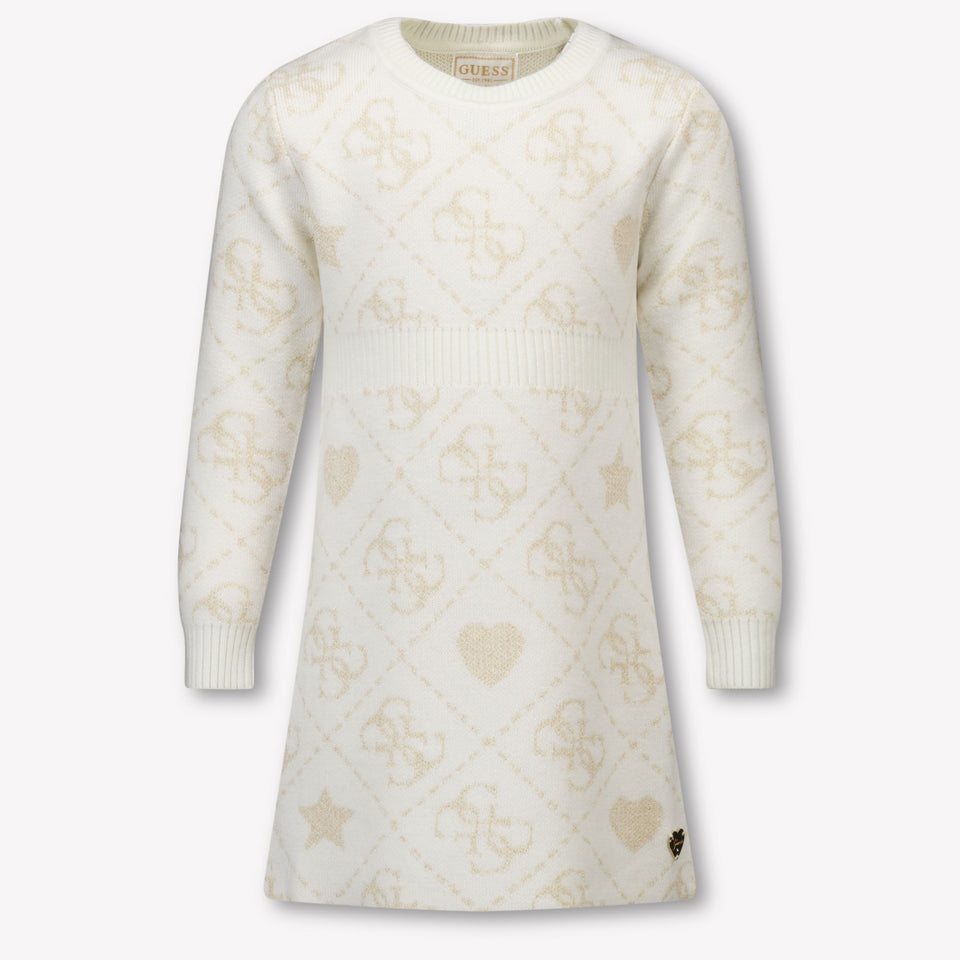 Guess Kinder Meisjes Jurk In Off White