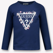 Guess Kinder Meisjes T-Shirt In Navy