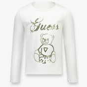 Guess Kinder Meisjes T-Shirt In Wit