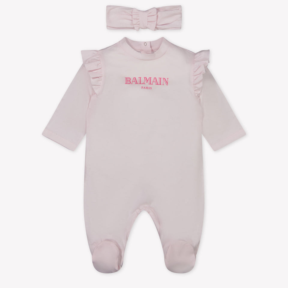 Balmain Baby Meisjes Boxpakje In Licht Roze