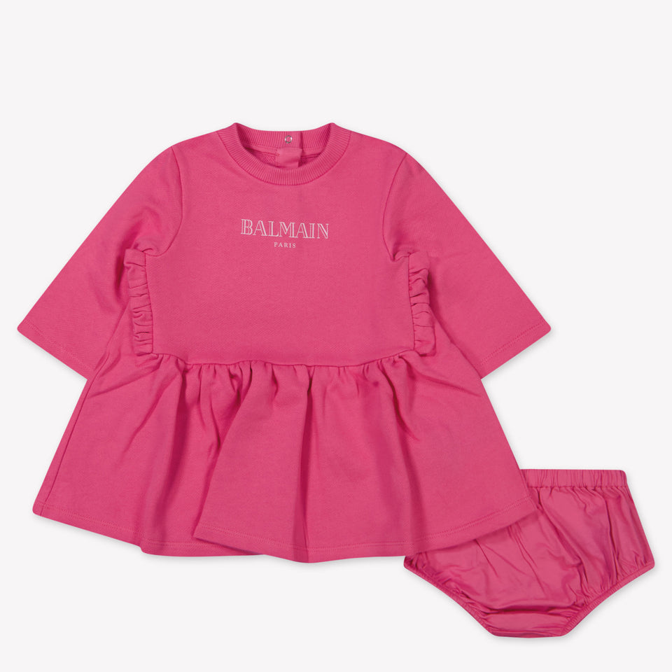 Balmain Baby Meisjes Jurk In Fuchsia