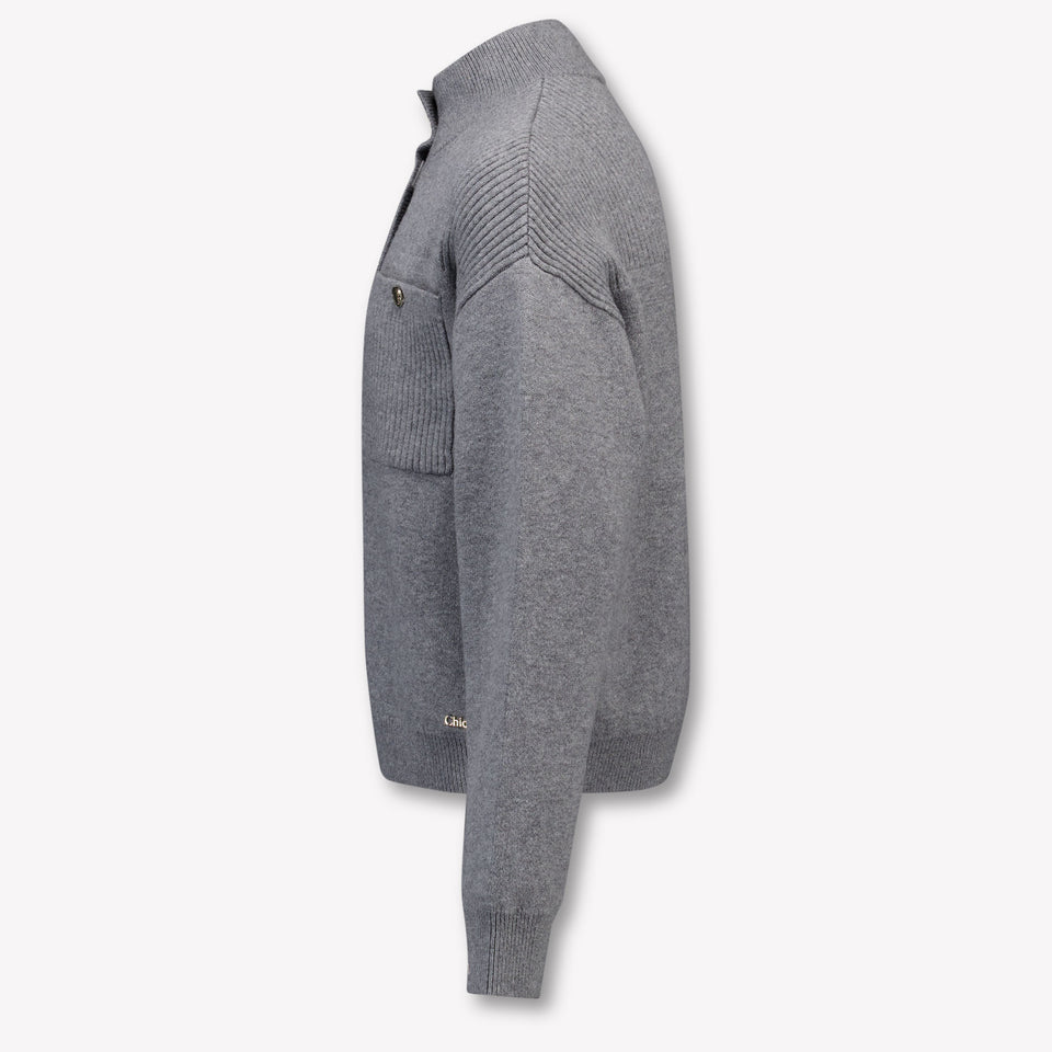 Chloe Kids Girls Sweater Gray