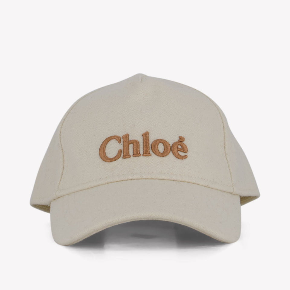 Chloe Kids Girls Cap  Offwhite