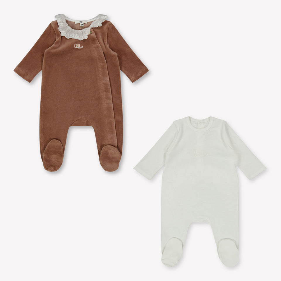Chloe Baby Meisjes Boxpakje In Licht Bruin