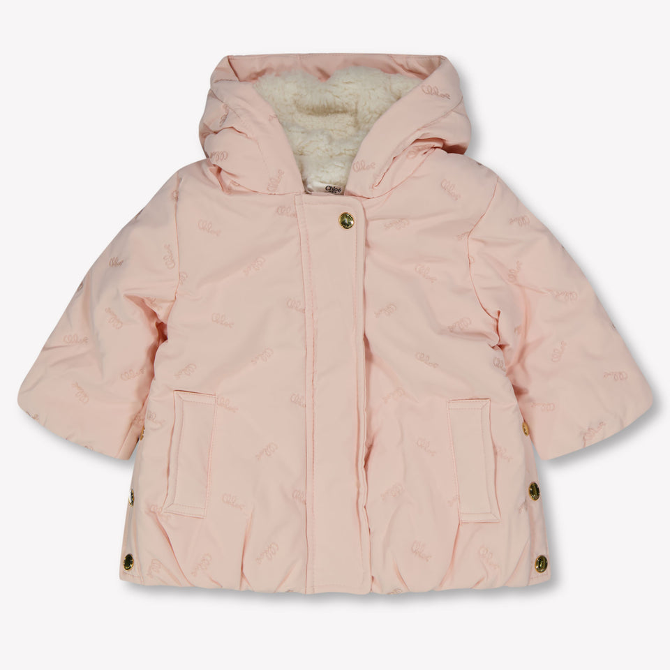 Chloe Baby Meisjes Winterjas In Licht Roze