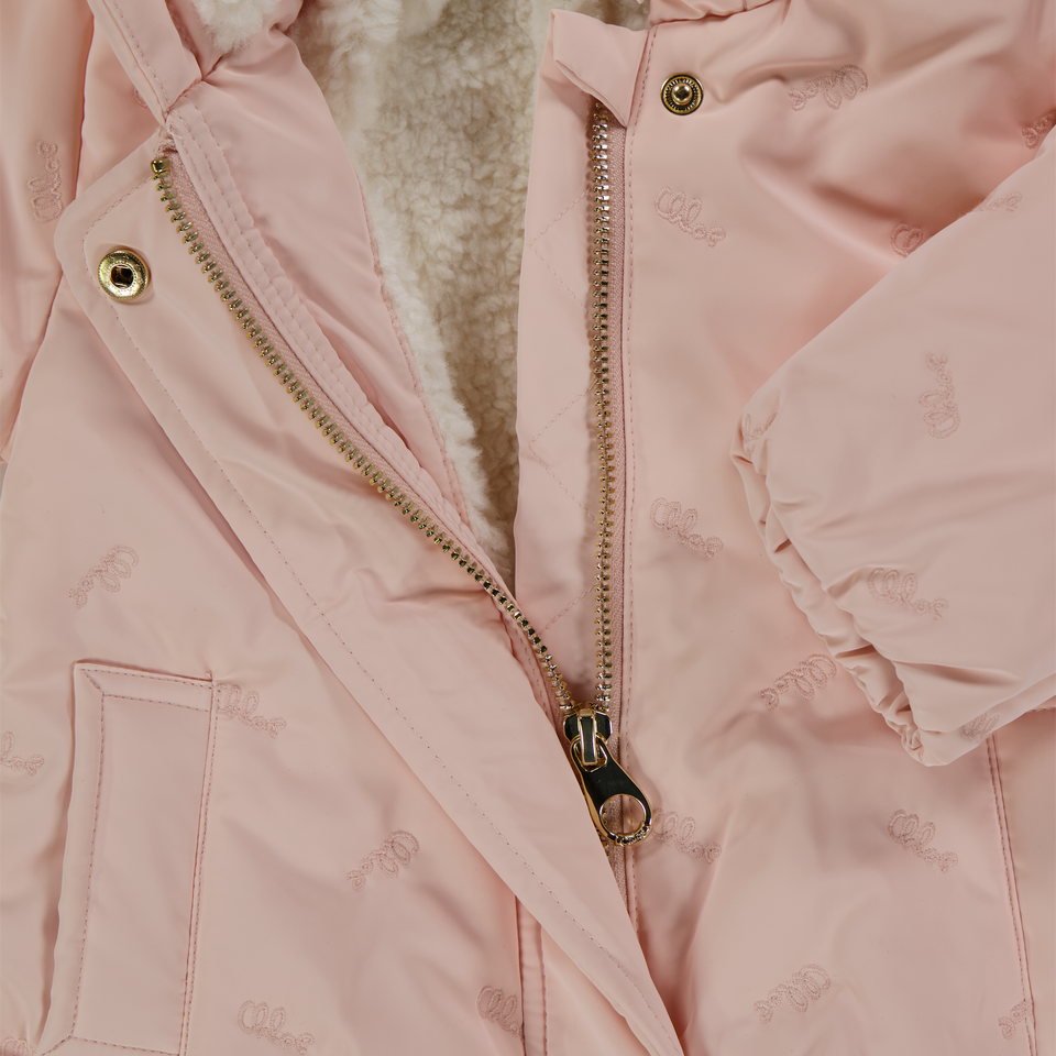 Chloe Baby Meisjes Winterjas In Licht Roze