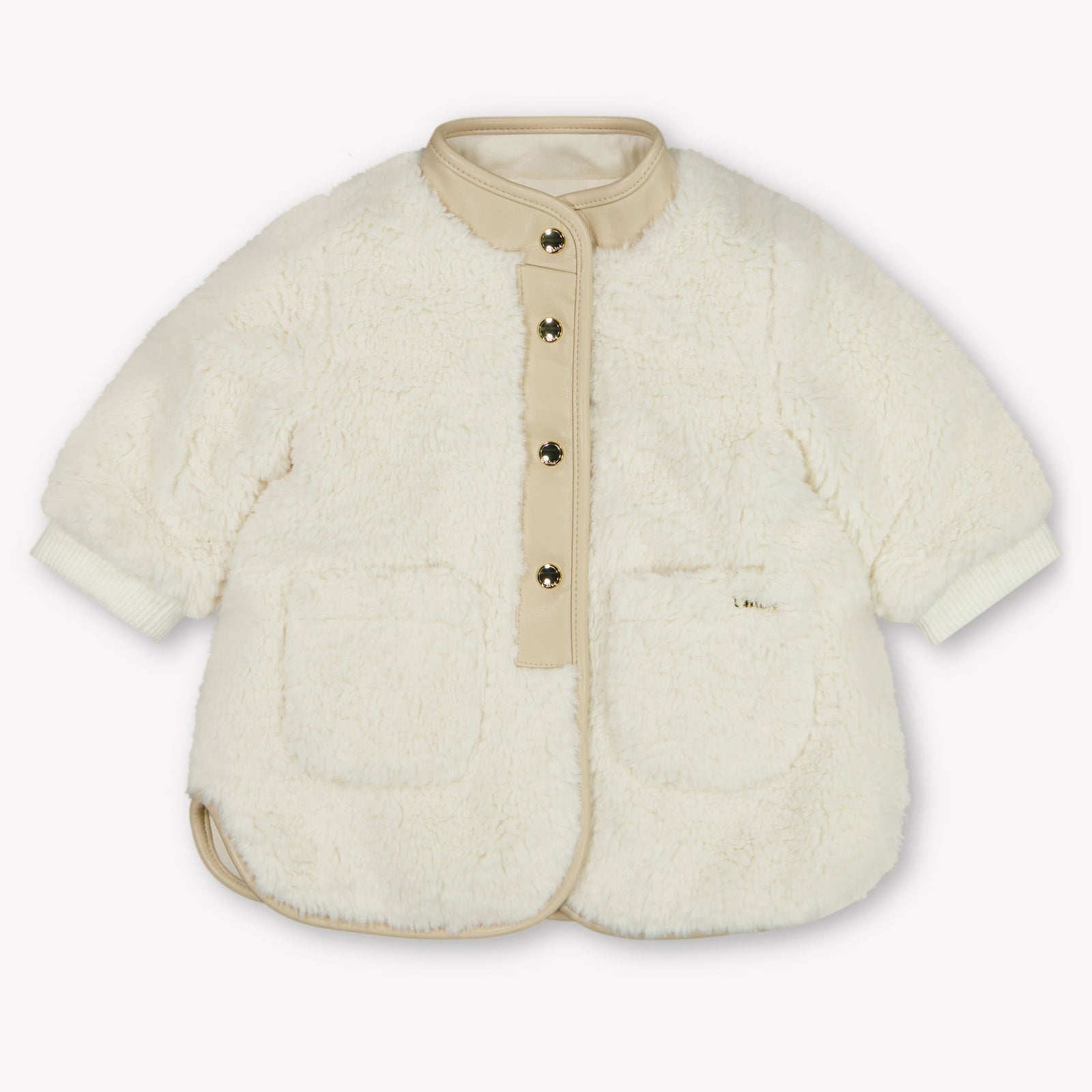 Chloe Baby Girls Faux fur jacket in Offwhite