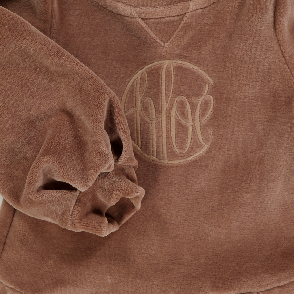 Chloe Baby Girls Dress  Light Brown