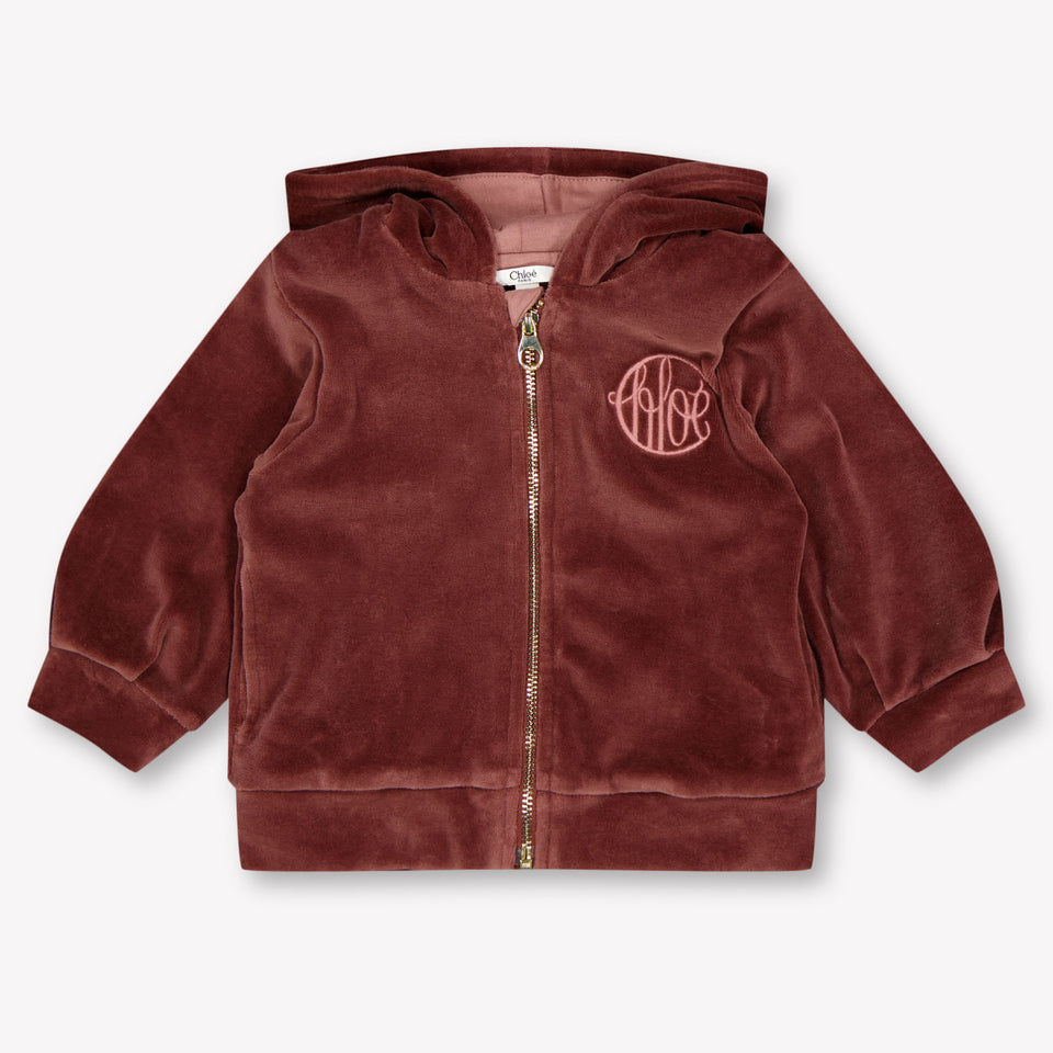 Chloe Baby Meisjes Joggingpak In Bordeaux