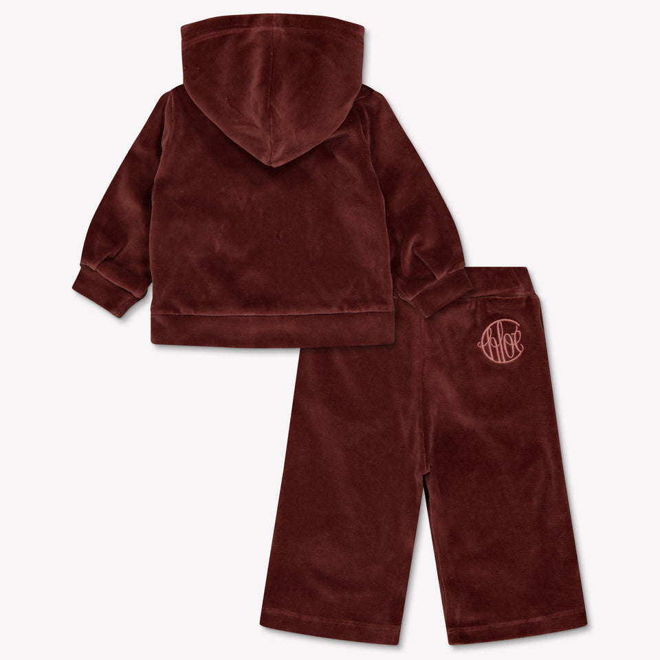 Chloe Baby Meisjes Joggingpak In Bordeaux