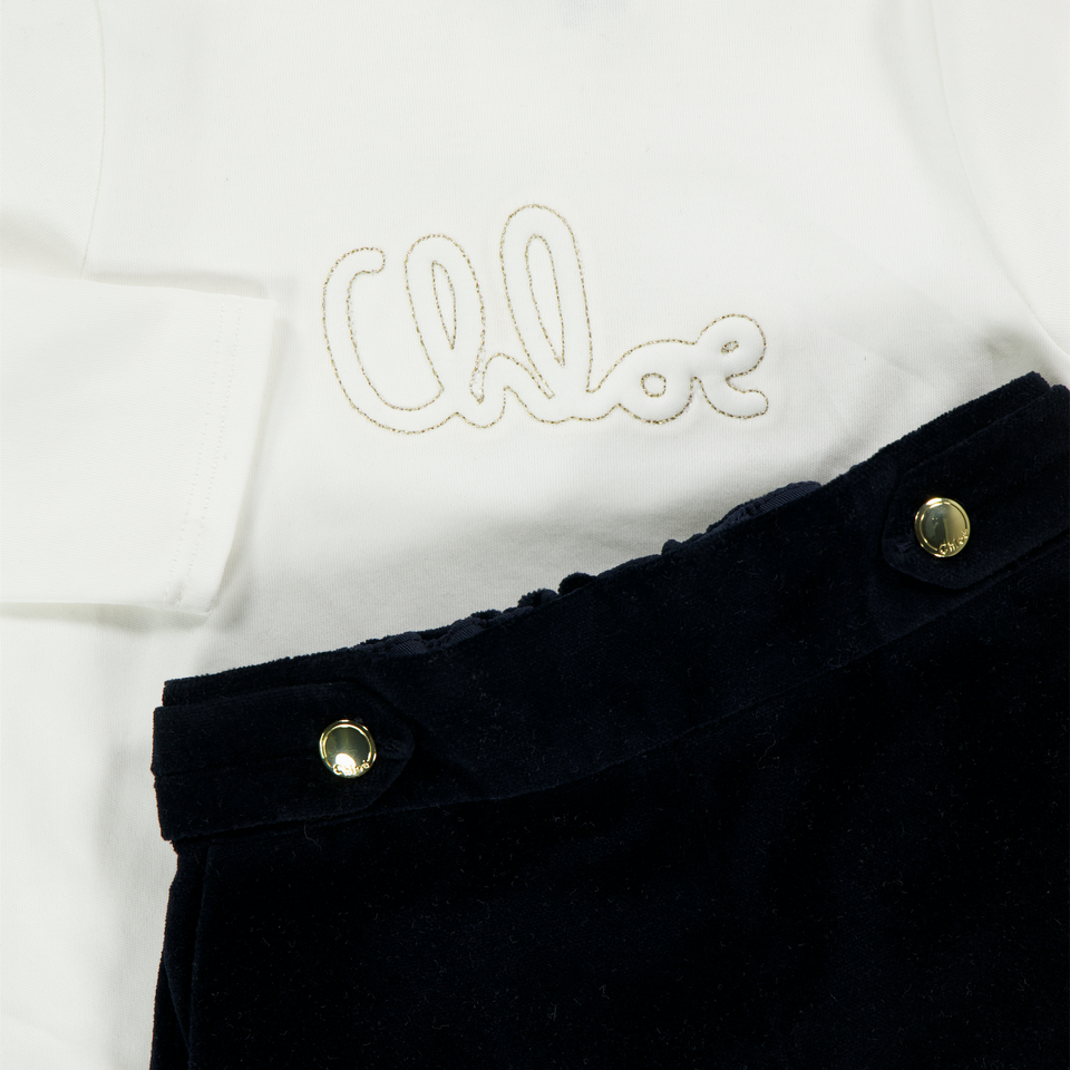 Chloe Baby Girls Set  Navy