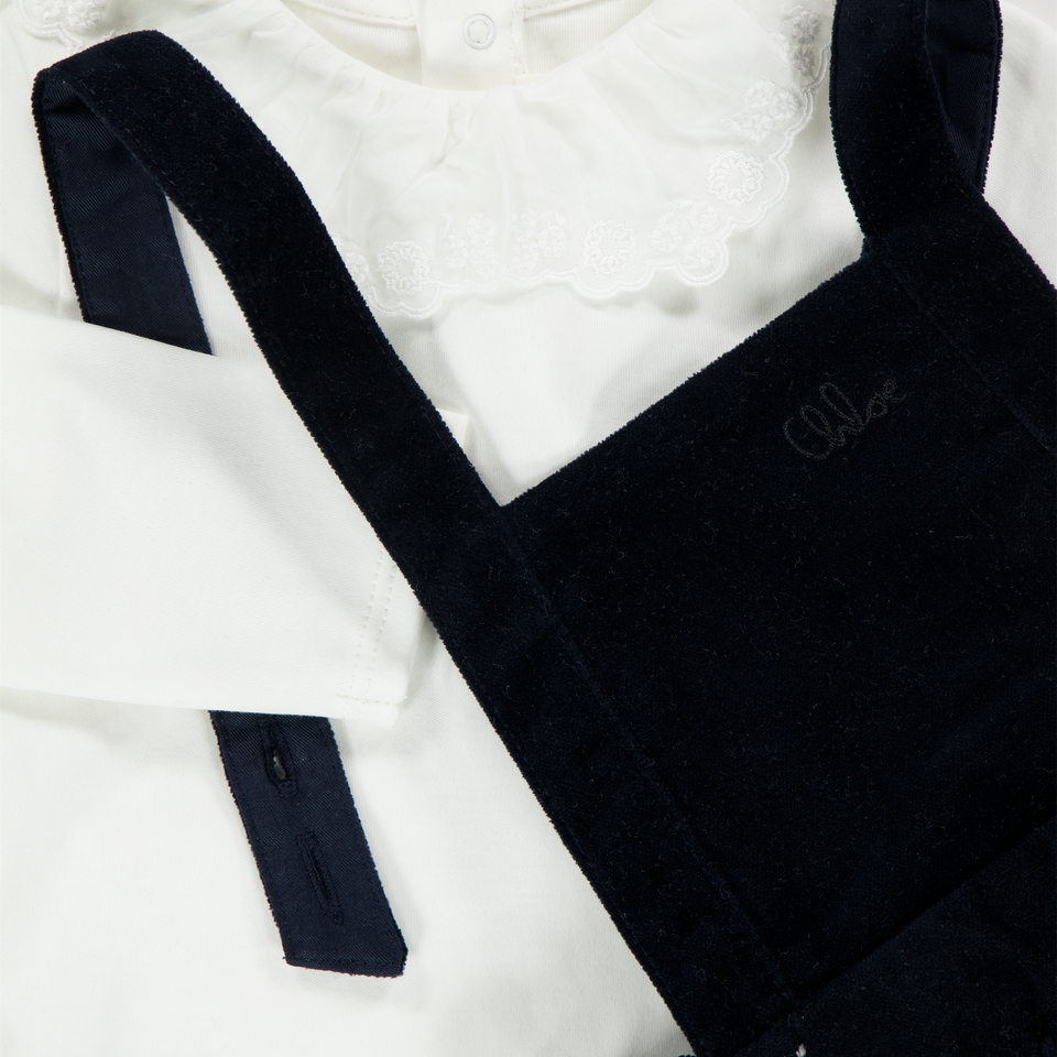 Chloe Baby Girls Set In Navy