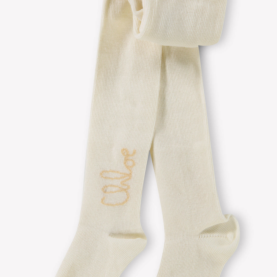Chloe Baby Girls Tights  Offwhite