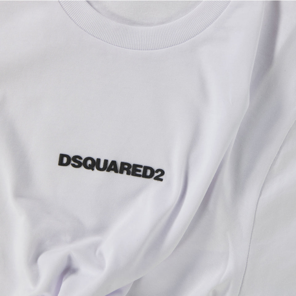 Dsquared2 Kinder Unisex T-Shirt In Wit
