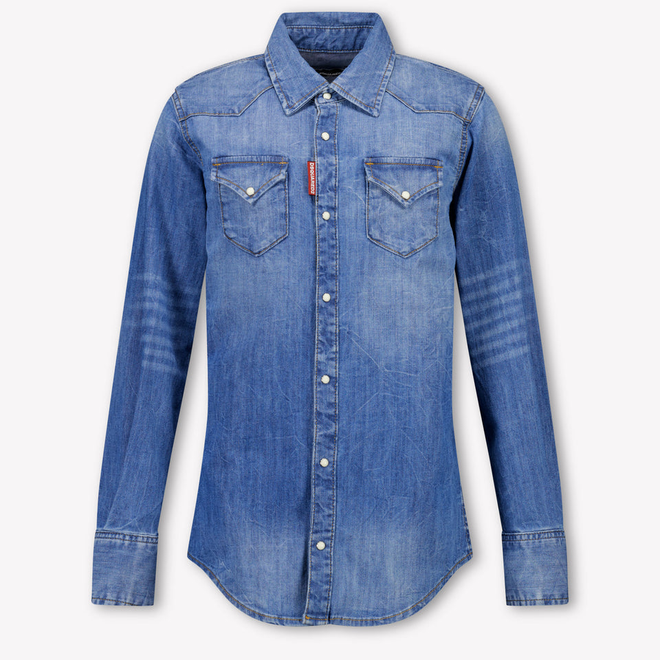 Dsquared2 Kinder Unisex Blouse In Blauw