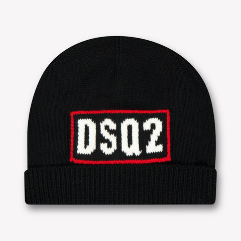 Dsquared2 Kinder Unisex Muts In Zwart