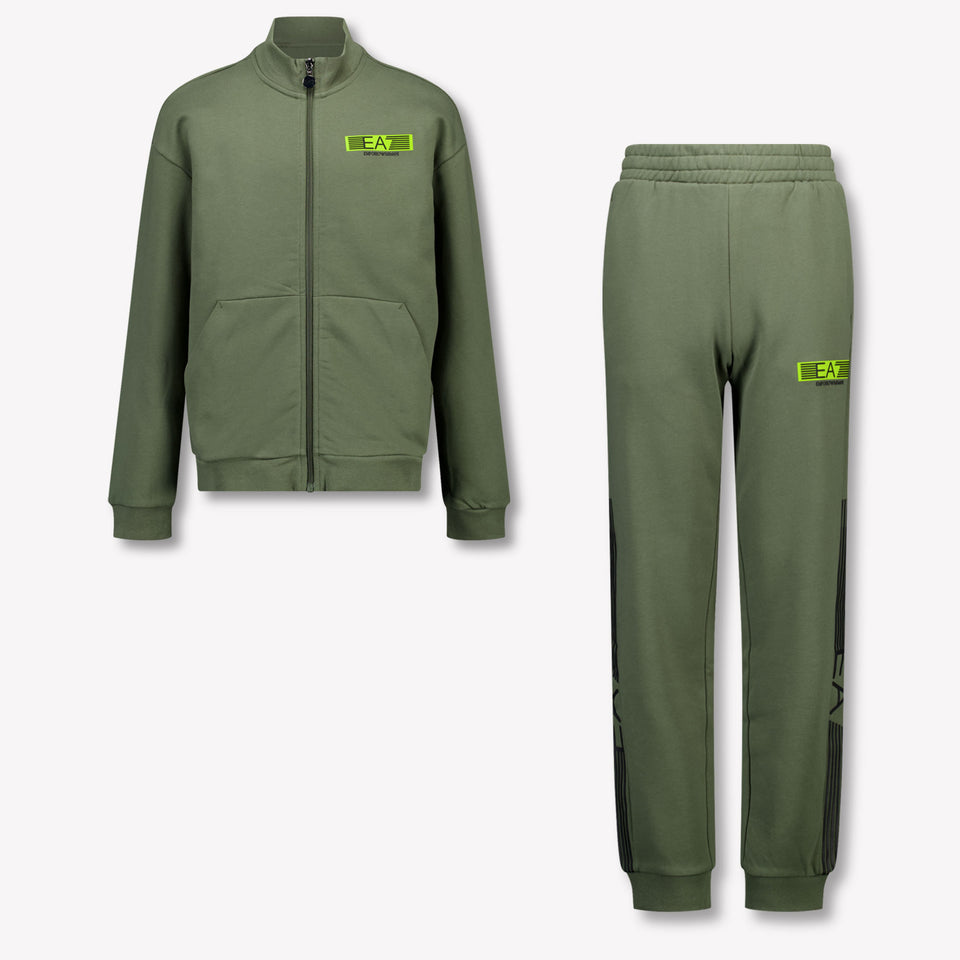 EA7 Kinder Jongens Joggingpak In Army