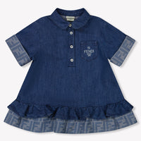 Fendi Baby Meisjes Jurk In Navy