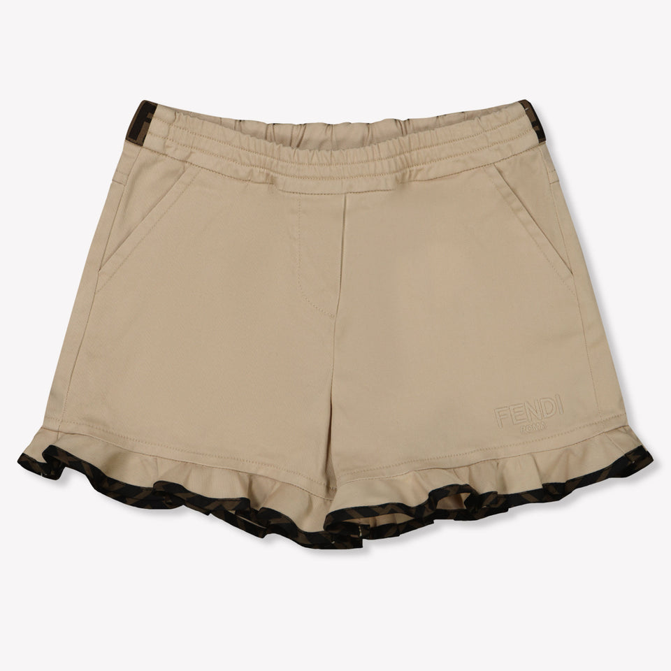 Fendi Baby Girls Shorts  Beige