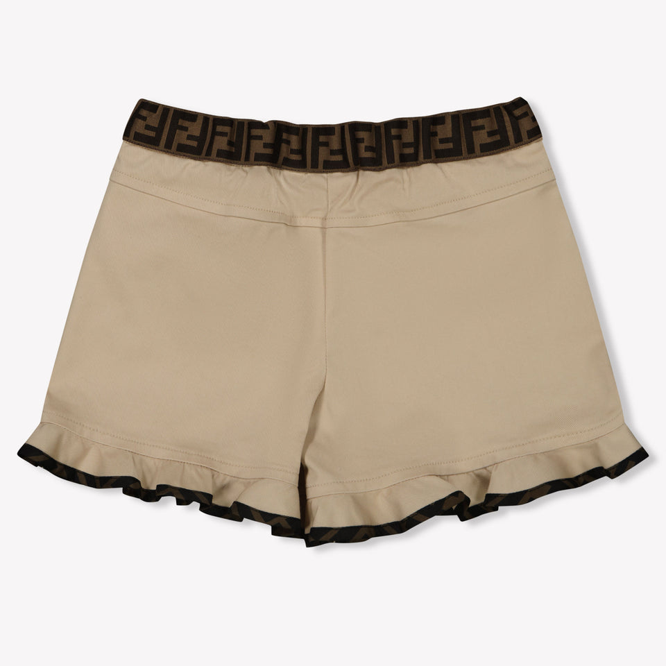 Fendi Baby Girls Shorts  Beige