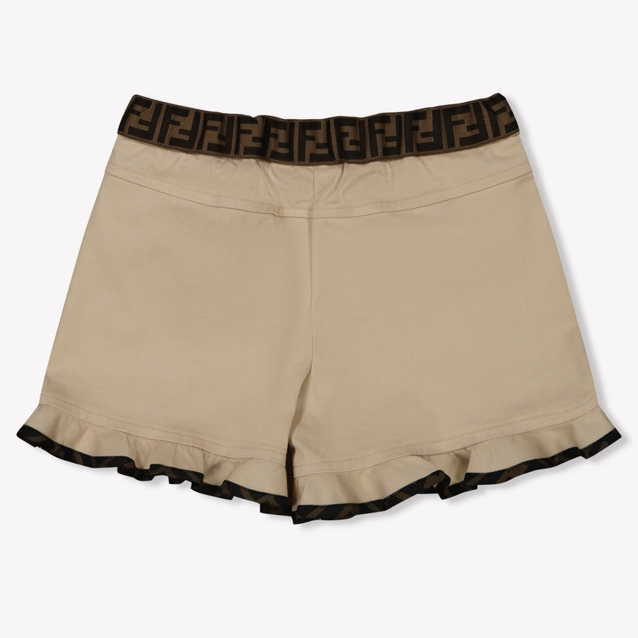 Fendi Baby Meisjes Shorts In Beige