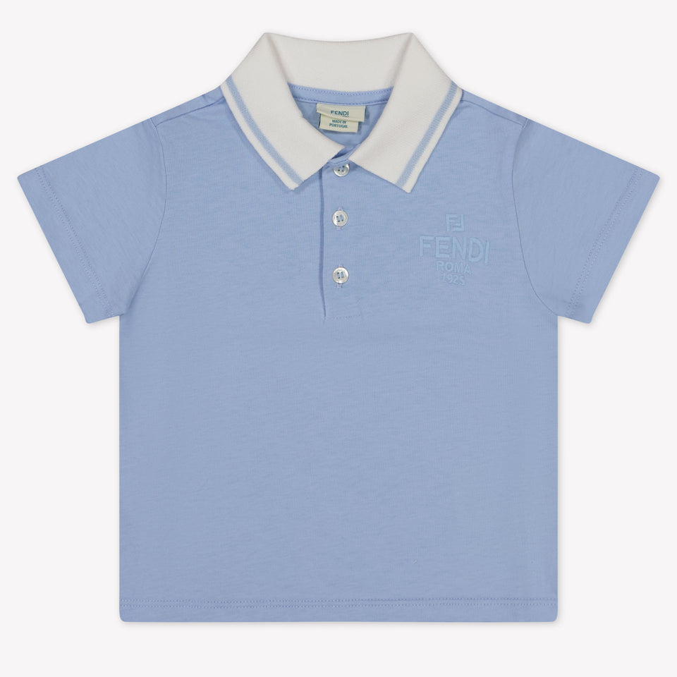 Fendi Baby Jongens Polo In Licht Blauw