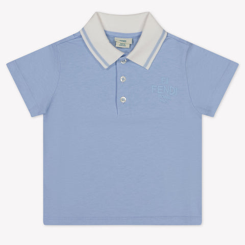Fendi Baby Boys Polo  Light Blue