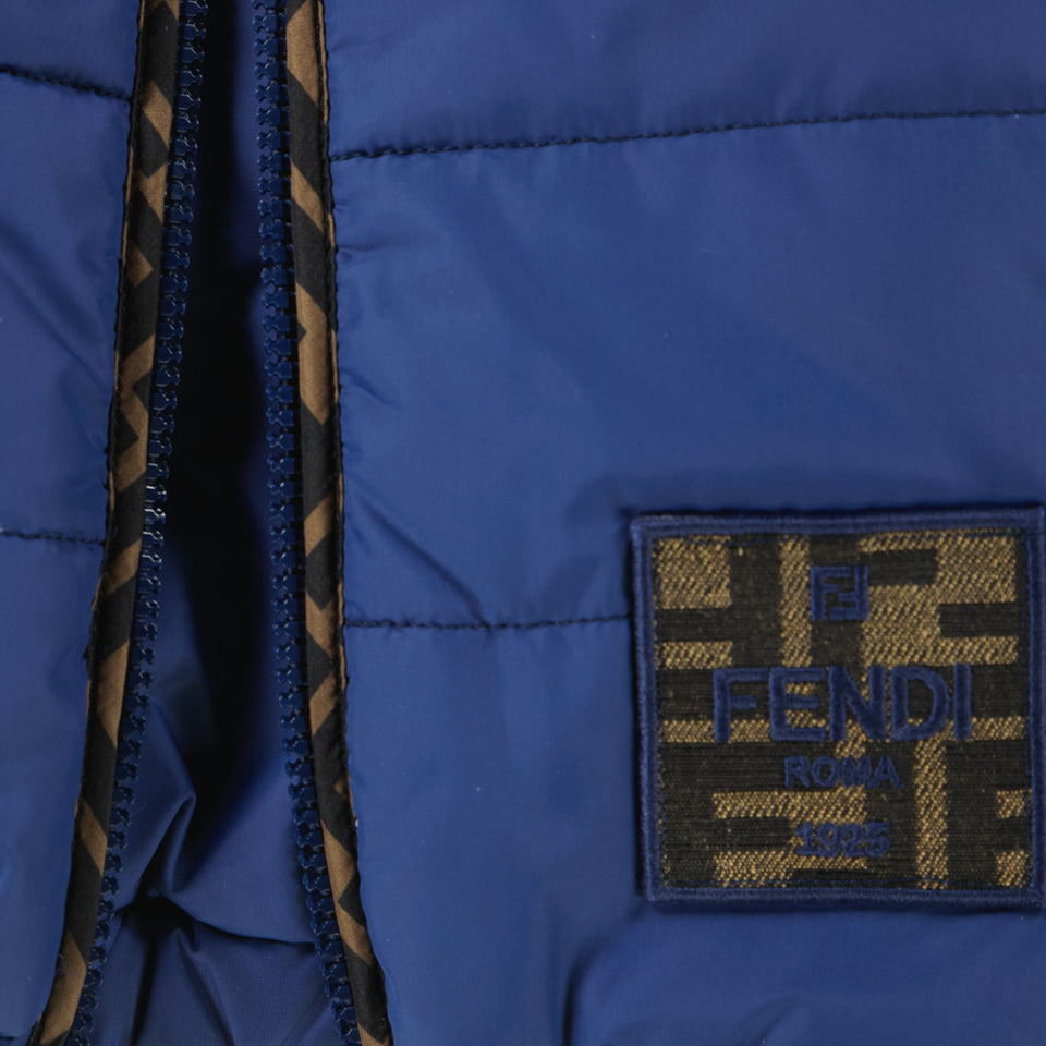 Fendi Baby Unisex Winterjas In Navy