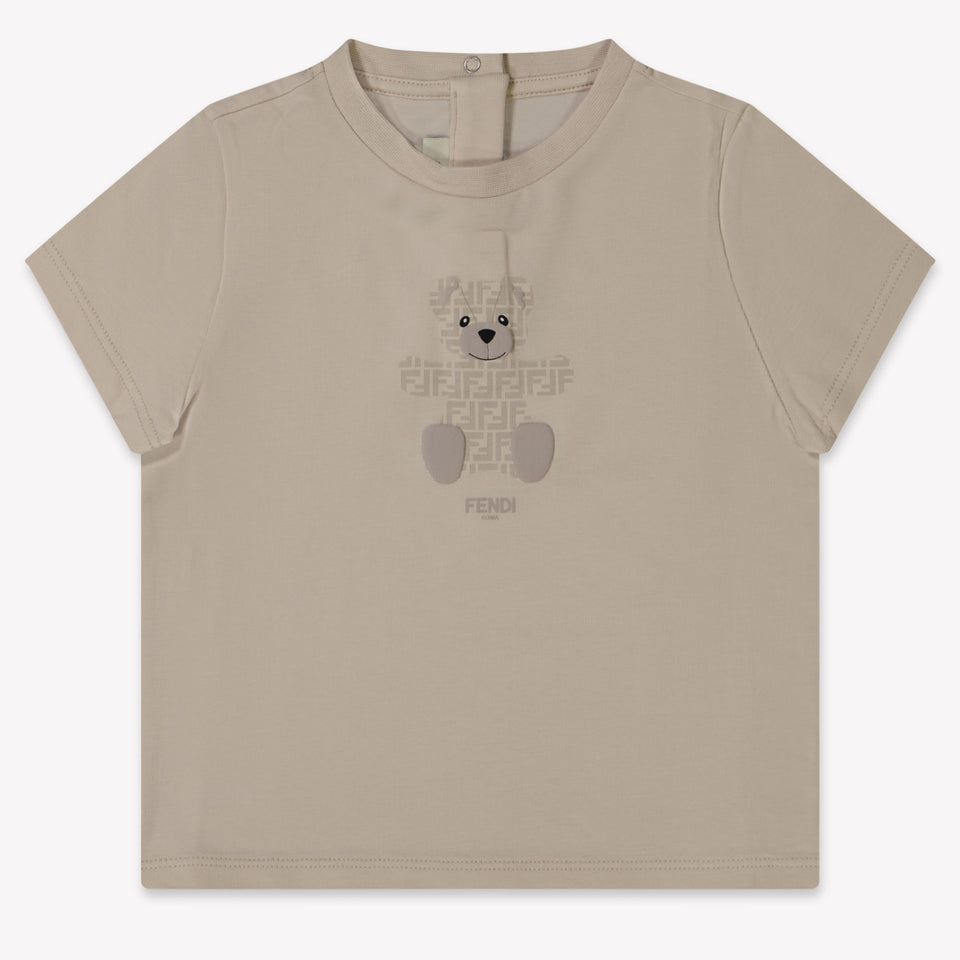Fendi Baby Unisex T-Shirt In Beige
