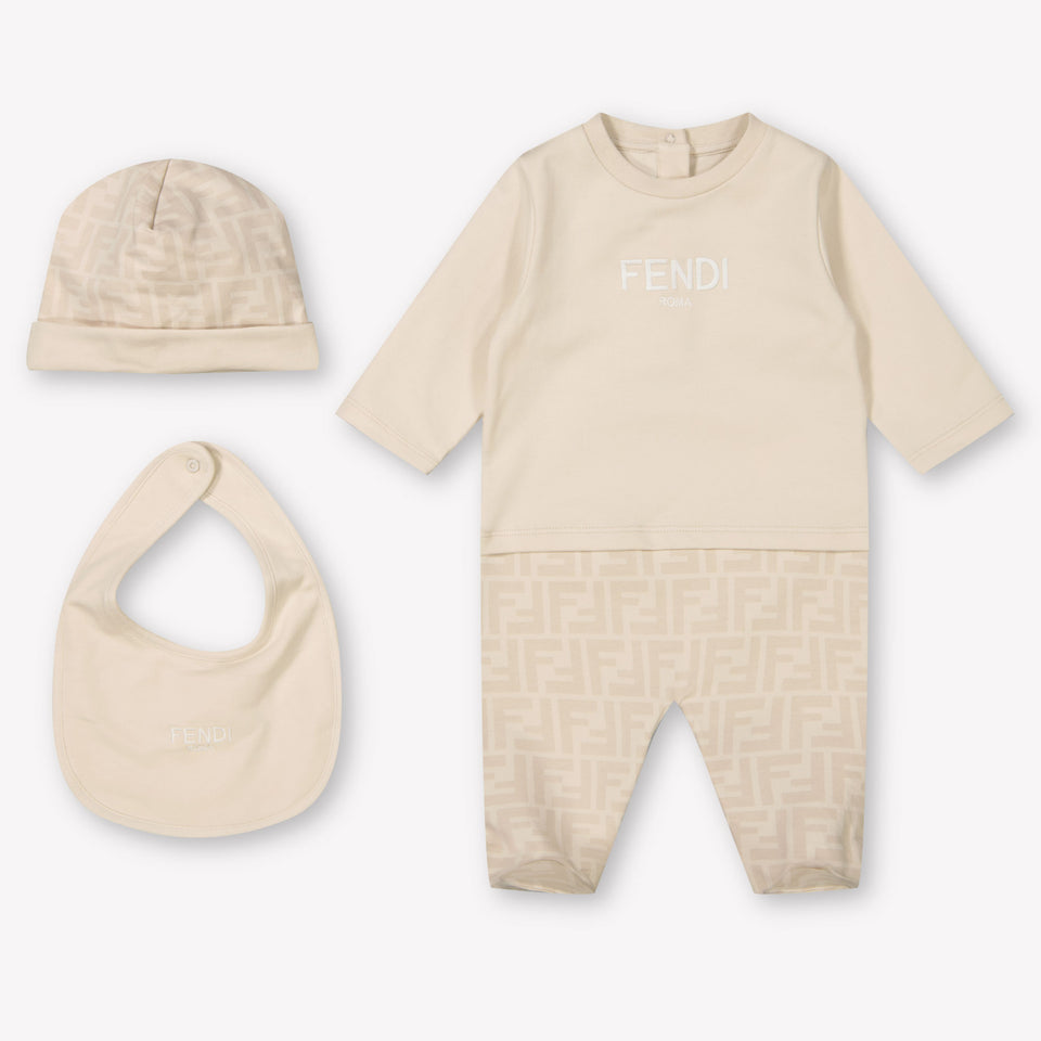 Fendi Baby Unisex Playsuit  Beige